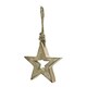 image 1 of White Wash Collection Small Hanging Star Decoration - Wood - L1 x W10 x H10 cm - Brown