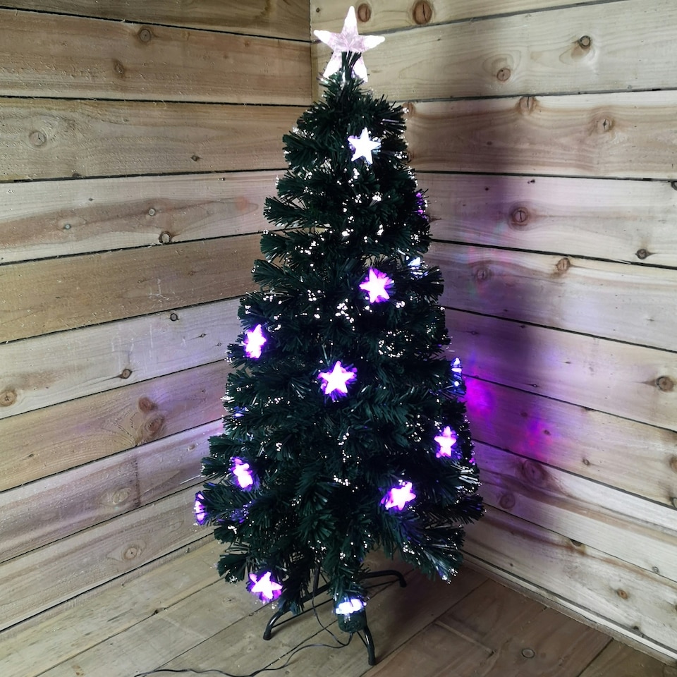 image 1 of Fibre Optic Indoor 120cm Cosmos Tree With 22 Colour Changing LEDs