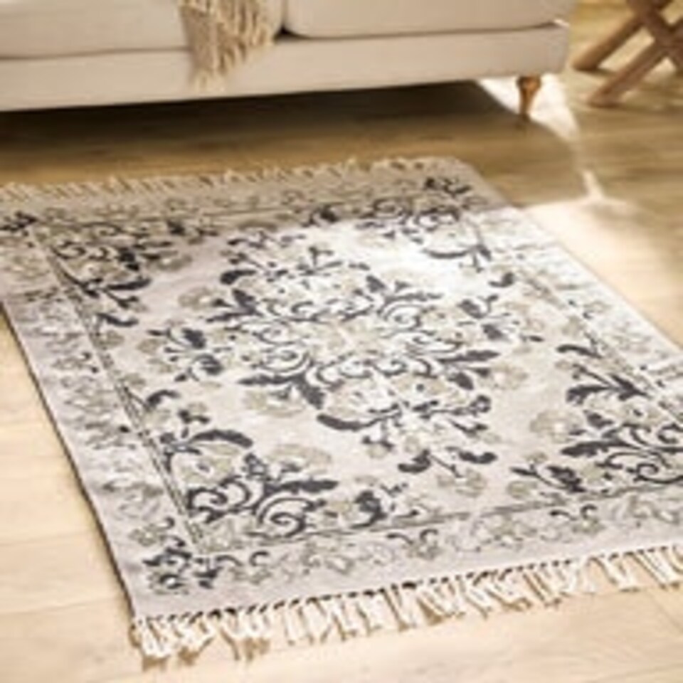 image 1 of Nostell 120x170cm Botanical Rug Grey