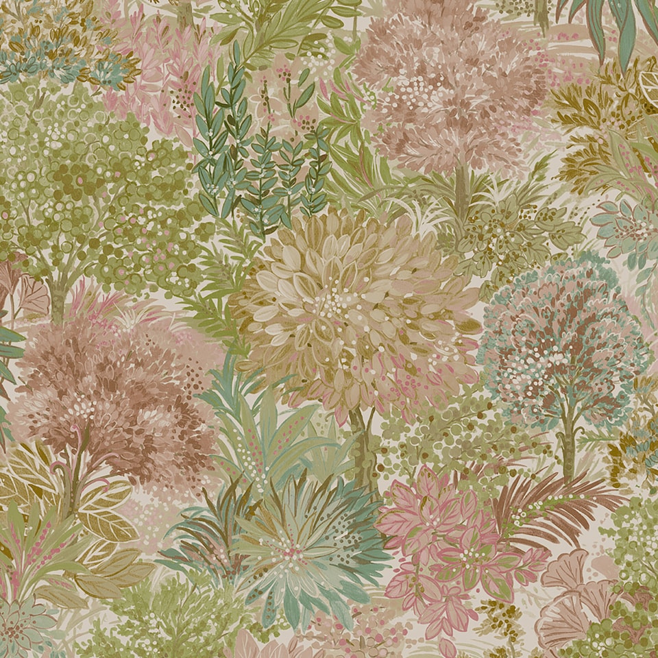 image 1 of Grandeco Blossom Tree -Leaf Foliage Smooth Wallpaper,  Pink Multi | Pink | Pink | 5.32