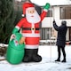 image 5 of Outsunny 9ft/275 cm Christmas Inflatable Santa with Bear Sack, Giant Christmas Blow Up Decoration with Built-in LED Lights for Garden, Indoor Outdoor Home Decor