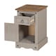 image 2 of Mercers Furniture Corona Grey Wax Narrow Pot Cupboard Bedside Cabinet 1 Door 1 Drawer Table Solid Wood Pine Wooden Bedroom with Mexican Styling