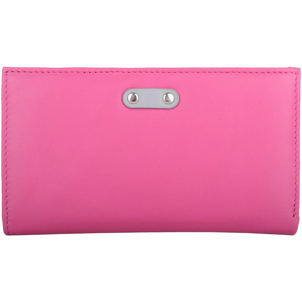 image 1 of Genuine Soft Leather Bi-Fold RFID Protected Multi-Colour Purse | Pink | Fuchsia