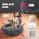 image 3 of Dog Bed Maja - round with long plush, thick padding with raised edge, washable and non-slip | Grey | grey | L | 1