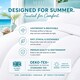 image 9 of Premium 1 Tog Summer Duvet Quilt - Lightweight Striped Microfibre, Breathable & Hypoallergenic