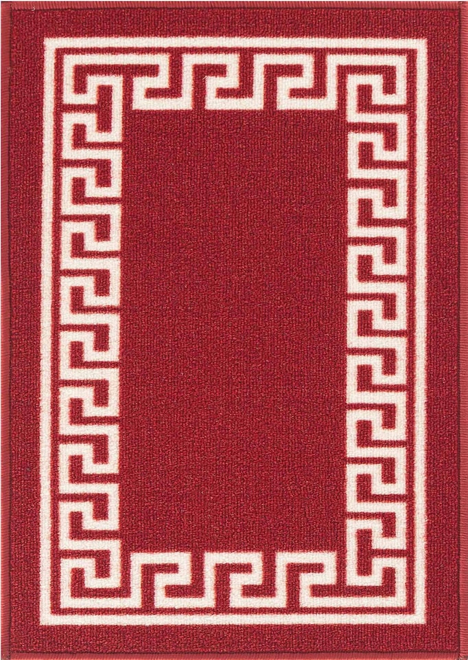 image 1 of Machine Washable Greek Key Design Anti Slip Doormats -