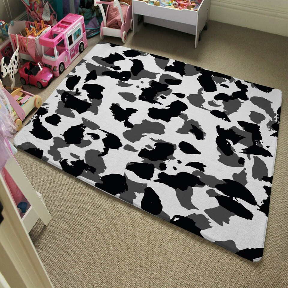 image 1 of Animal Print (Rug) Black | Large: 140x200cm