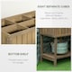image 3 of Outsunny Wooden Herb Planter Stand 8 Cubes Bottom Shelf Raised Bed Natural