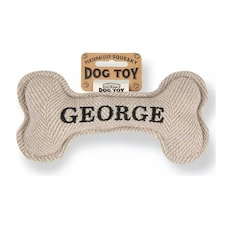 History & Heraldry Pre-Personalised Squeaky Bone Dog Toy - George