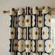 image 7 of Orla Kiely Abacus Flower Eyelet Curtains Navy Blue | 66X90"