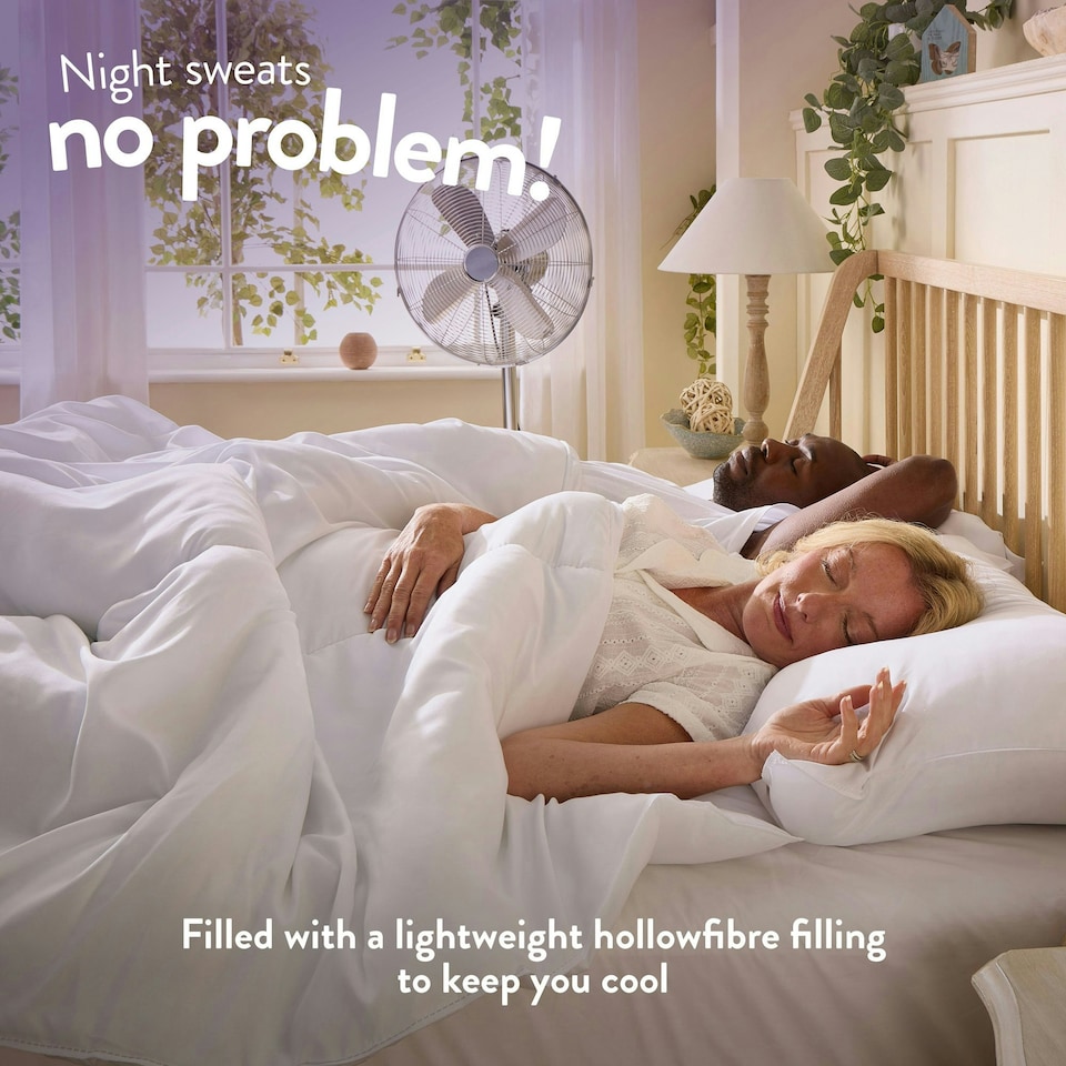 image 1 of Slumberdown Cool Summer Nights Duvet, 4.5 Tog, Double | White