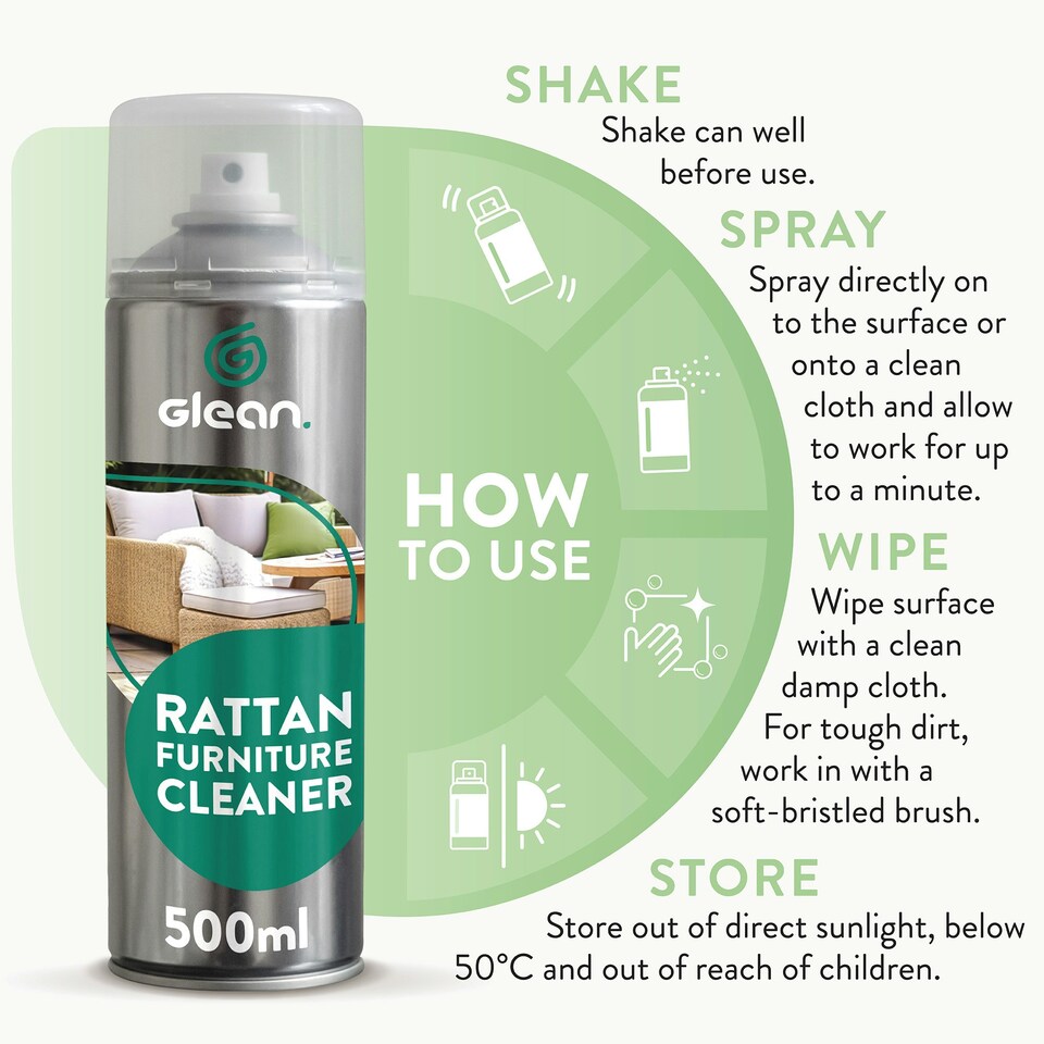 image 1 of Glean Rattan Furniture Foaming Cleaner - 500ml - 3-Pack