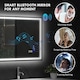image 4 of HOMCOM 600  800 mm Bluetooth LED Bathroom Mirror, Illuminated Backlit Vanity Mirror with 3 Colours Dimmable, Anti-Fog, Memory Function, Touch Sensor, IP44 | Silver