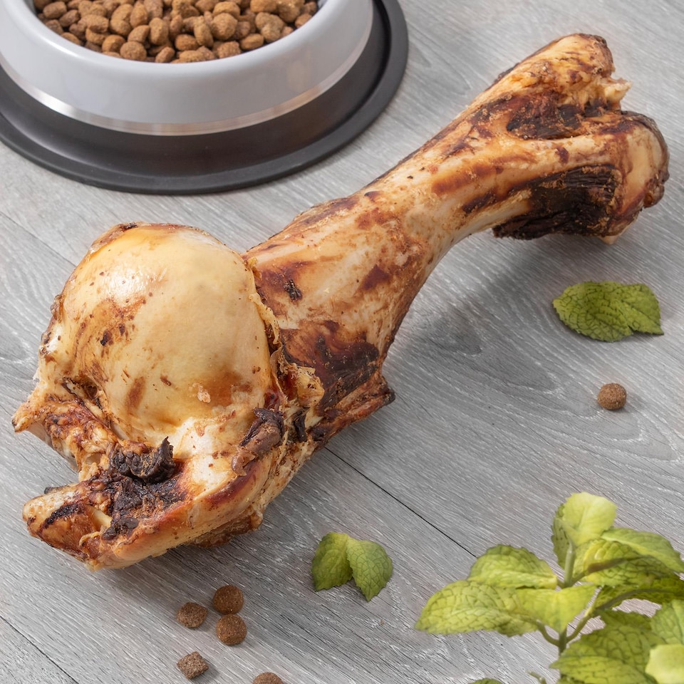 image 1 of Dog Bone Giant Roasted Beef Leg Dog Food Dog Feeding Chew Treats Pack Of 8