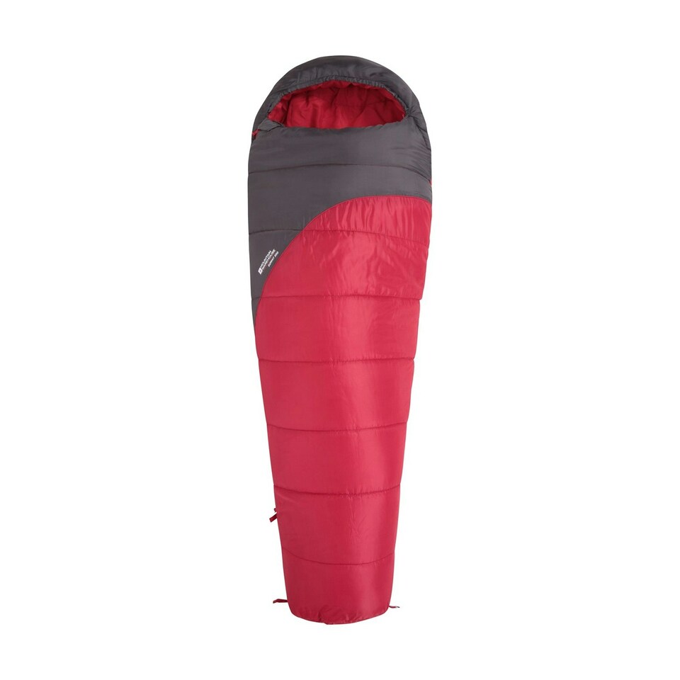 Mountain Warehouse Summit 300 Left Zip Winter Mummy Sleeping Bag - Dark Red - 200cm