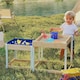 image 2 of AIYAPLAY 2 PCS Wooden Sandpits, Sand and Water Play Tables with Bottom Liner Yellow