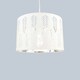 image 2 of First Choice Lighting Set of 2 Spruce White Cut Out Shades with Chrome Inner White | Chrome