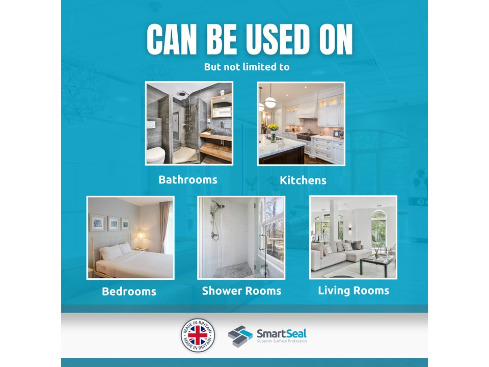 image 1 of SmartSeal - Anti Mould Paint - Brilliant White (1L) For Bathroom, Kitchen and Bedroom Walls and Ceilings - Mould Protection