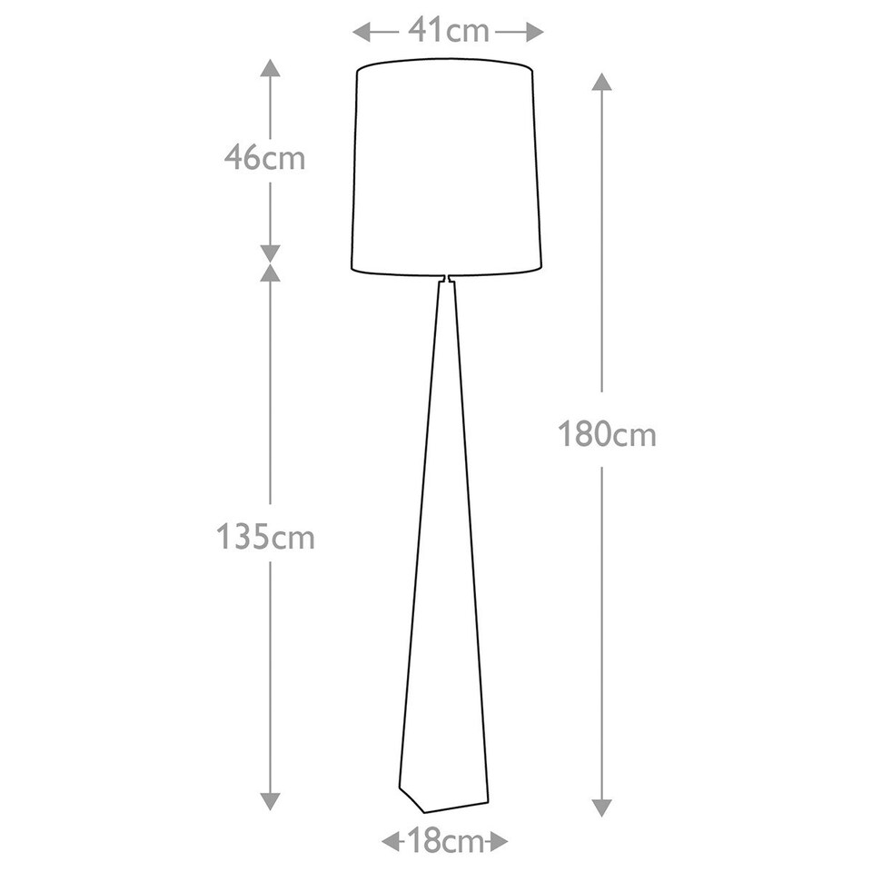image 1 of Ascent Floor Lamp with Tapered Shade, Polished Nickel