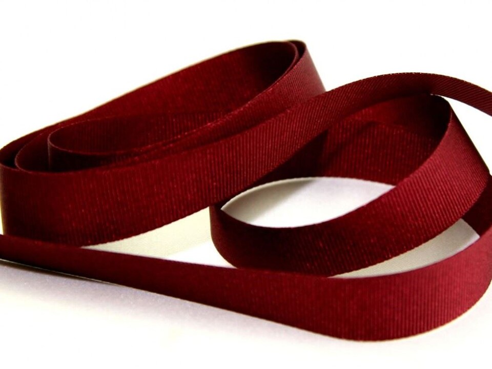 Berisfords 9360 Wine 10mm Grosgrain Ribbon for Dressmaking - per metre