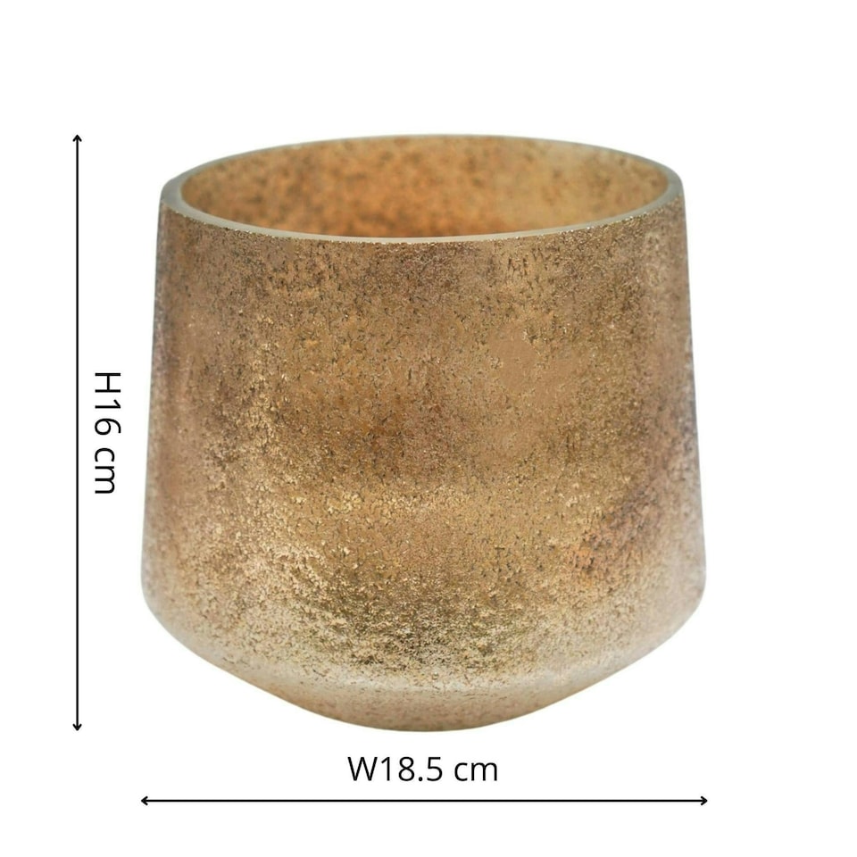image 1 of Opulent Metallic Planter Gold