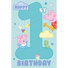 Peppa Pig Age 1 Birthday Card