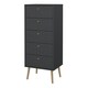 image 3 of Cumbria Chest 5 Drawers Dark Grey