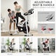 image 6 of HOMCOM 8kg Flywheel Exercise Bike with Adjustable Height, Resistance, White