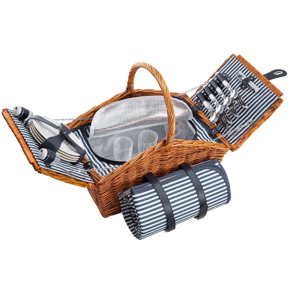 image 1 of Picnic basket Usedom for 4 people, with cooler compartment and accessories