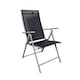 image 1 of Outdoor Garden Patio Multi Position Reclining Folding Chair in Black and Silver