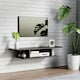 image 2 of HOMCOM Wall Mounted TV  Stand Entertainment Unit with Storage Shelf, Black