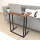 image 2 of Wood Laptop Table, Home Office Portable Computer Stand C-Shape With Metal Legs | Black | Sapphire Oak