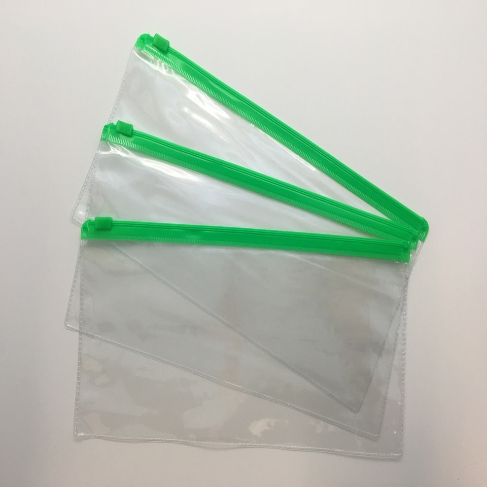 image 1 of Pack of 12 DL Green Zip Zippy Bags