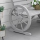 image 8 of Outsunny 2 Seater Garden Bench w/ Wooden Cart Wagon Wheel Carbon Grey