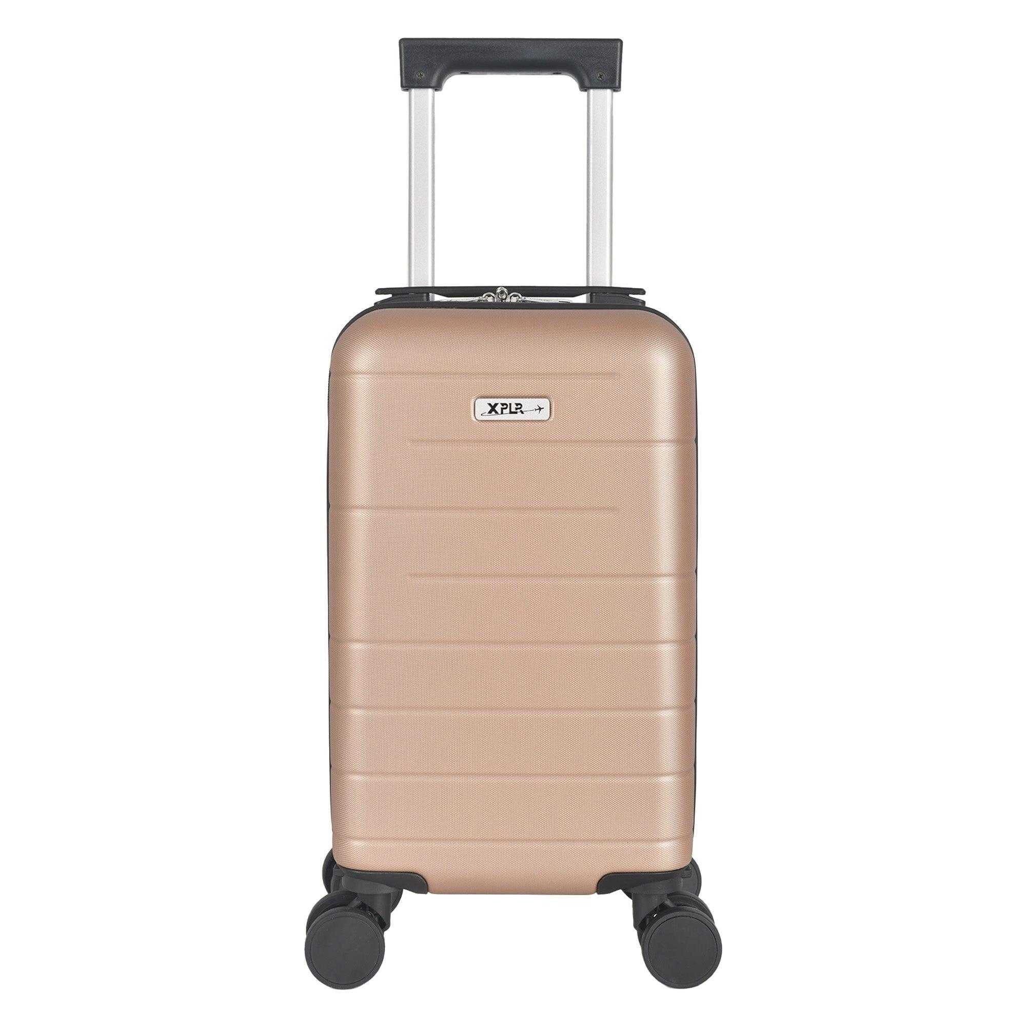 Public Dealz Underseat Lightweight 4 Wheeled Cabin Bag | Cream