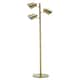 image 2 of Interiors by Premier Brass Finish Floor Lamp, Contemporary Slim Metal Floor Lamp With Three Head Spotlights, Standing Lamp Gold