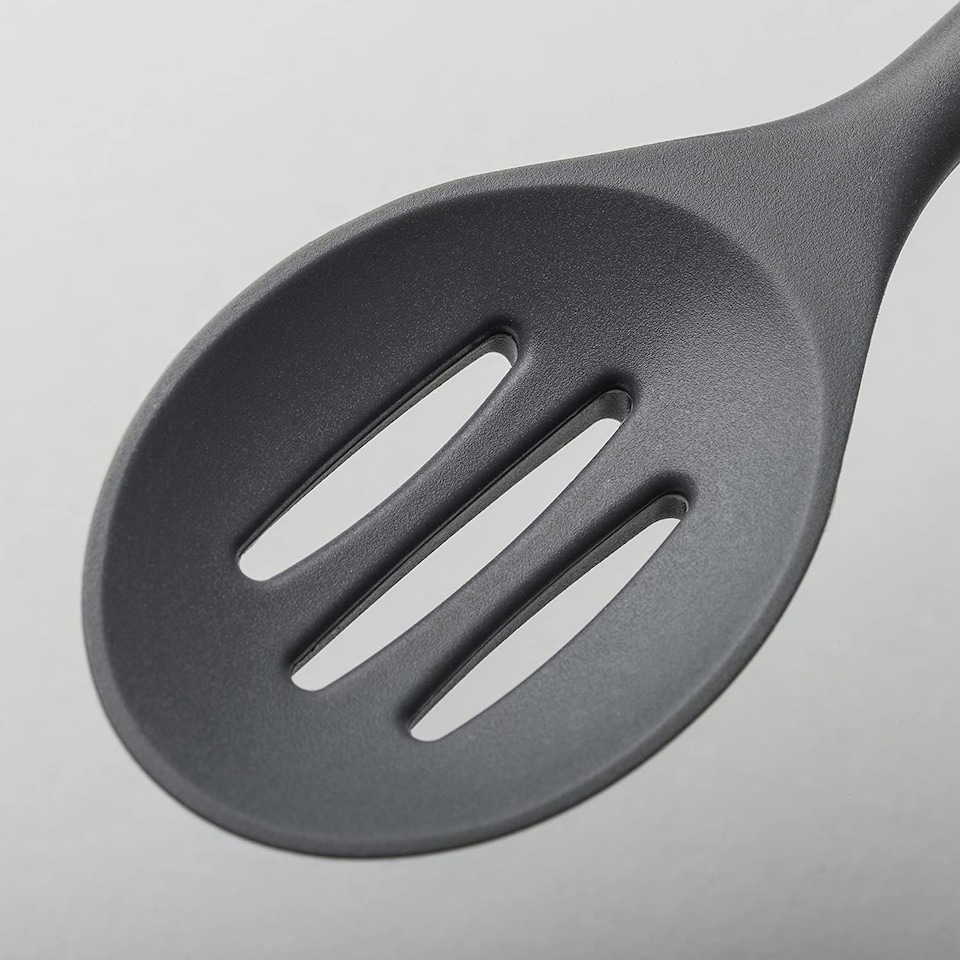 image 1 of Zeal Silicone Slotted Spoon 28cm, Dark Grey