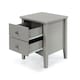 image 5 of Como 2 Drawer Petite Bedside Cabinet - Compact Shaker-Style Bedroom Storage | Grey | Grey | One Size | 1