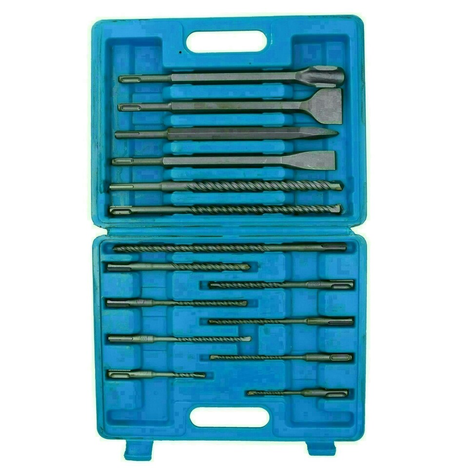 image 1 of SDS Plus Chisel Set Masonry And Steel Drill Bit Set 15pc SIL72