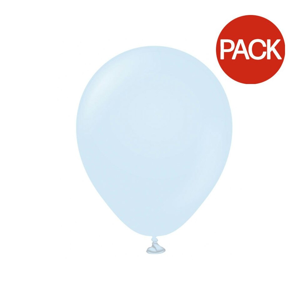 Kalisan Latex Plain Balloon (Pack of 100) - Baby Blue - One Size
