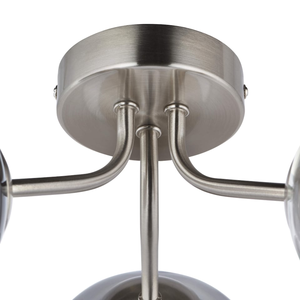 image 1 of Branco 3 Light Semi-Flush Ceiling Light