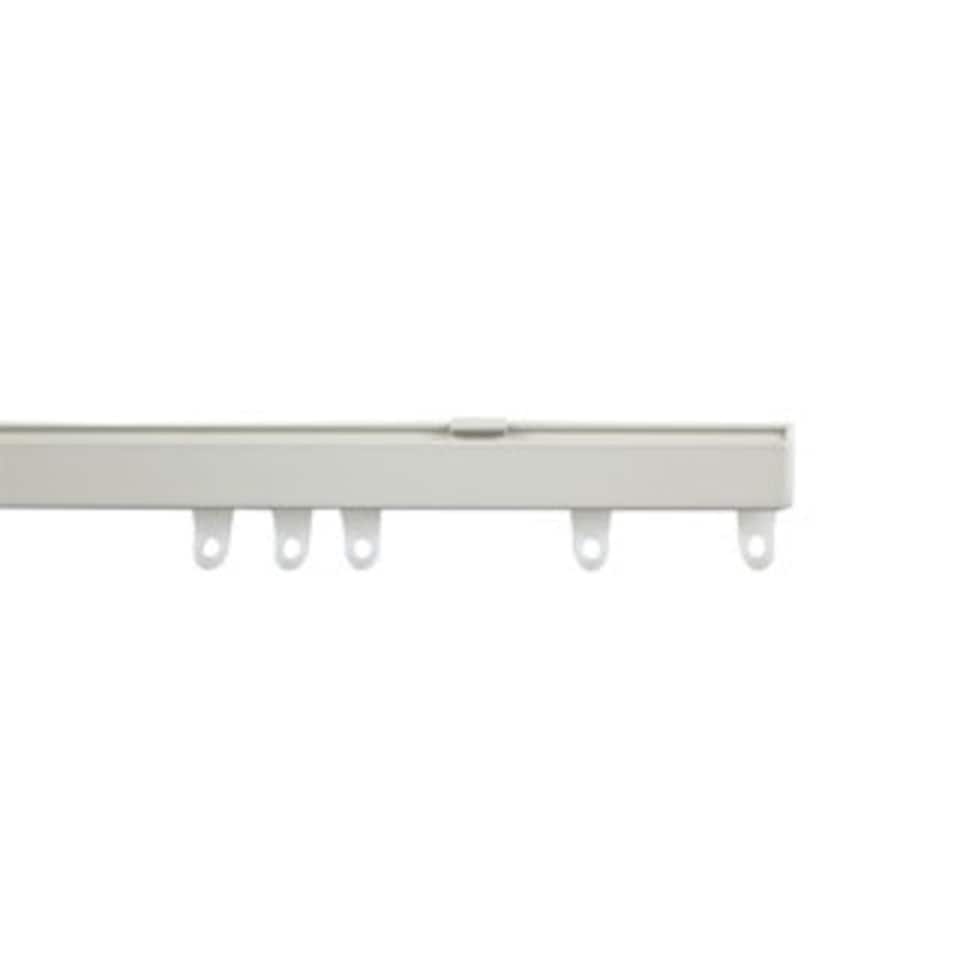 390cm White Fineline Aluminium Curtain Track | White | White