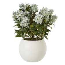 Large Hydrangea Plant in Pot - Plastic - L55 x W55 x H71 cm - Green