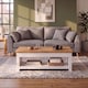 image 8 of Vida Designs Arlington Top Coffee Table Shaker Side Living Room Table, White & Oak