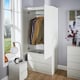 image 3 of Wardrobe 2 Door 2 Drawer Storage Cabinet Modern Home Bedroom Furniture | White