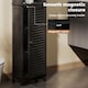 image 6 of Levede Tall Bathroom Cabinet Freestanding Slim Bathroom Storage Cupboard Unit | Black | Black