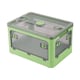 image 1 of Living and Home Transparent Folding Storage Box with Wheels, 60x42x33