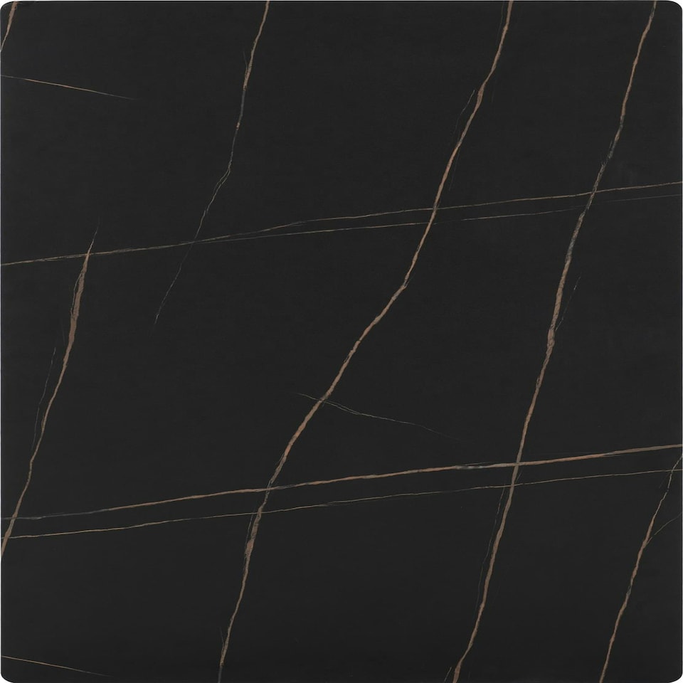 image 1 of Marlow Dining Set with Sheldon Chairs Black | Black Marble/Grey Boucle