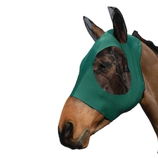 Weatherbeeta Stretch Bug Eye Saver With Ears - Hunter/Black - Pony