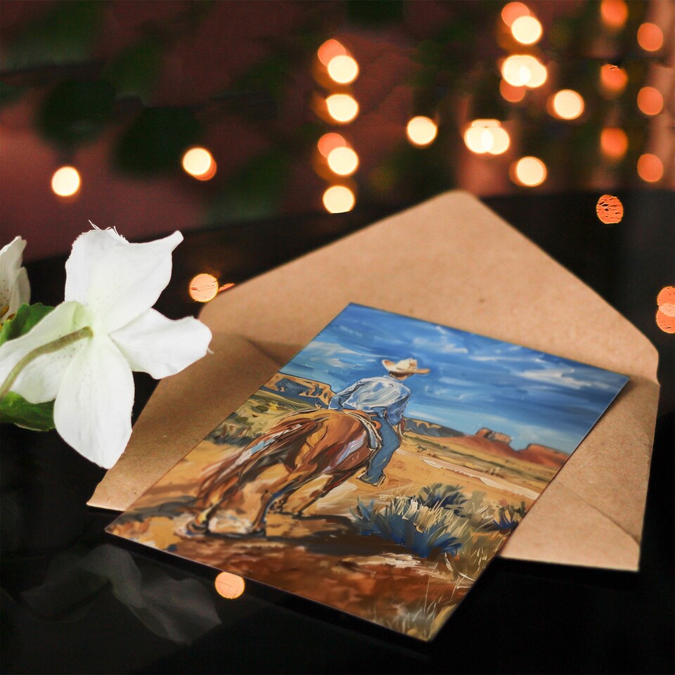 Premium AI Image | Cowboy on horse at sunset in the American West Premium AI Image | Cowboy on horse at sunset in the American West